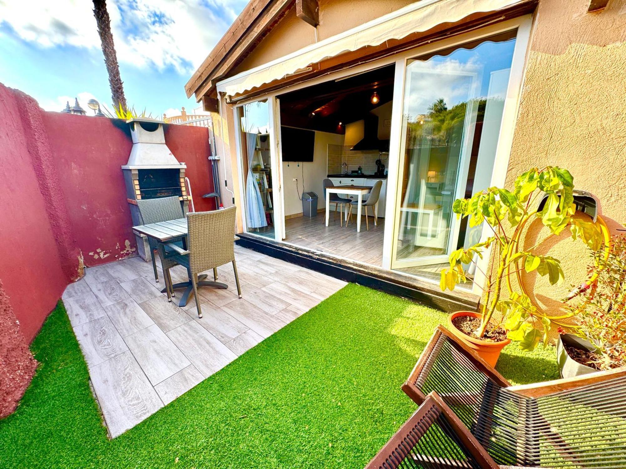 3 Casita-Estudio Con Jardin En La Playa Puerto Marino Bagian luar foto