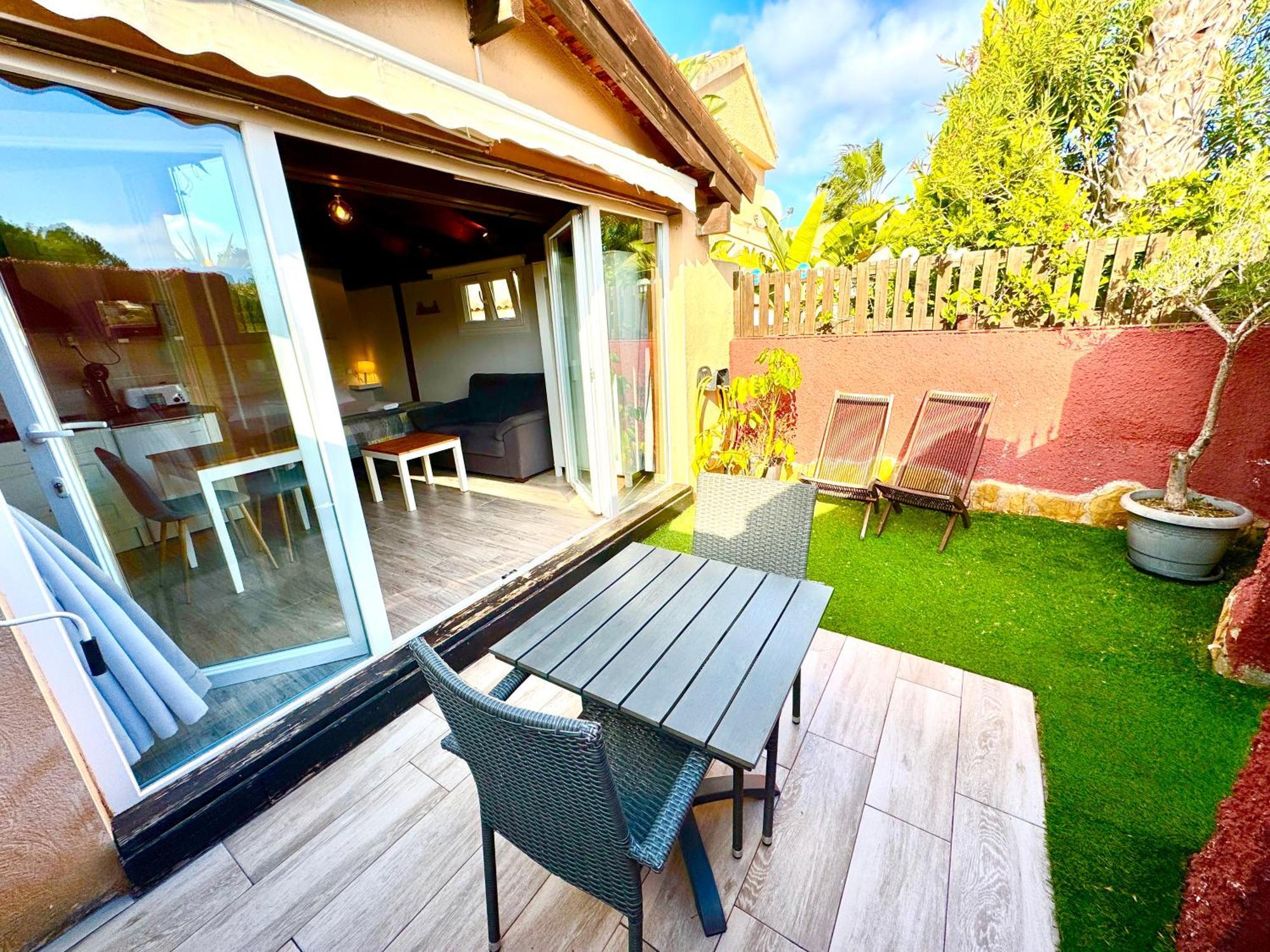 3 Casita-Estudio Con Jardin En La Playa Puerto Marino Bagian luar foto