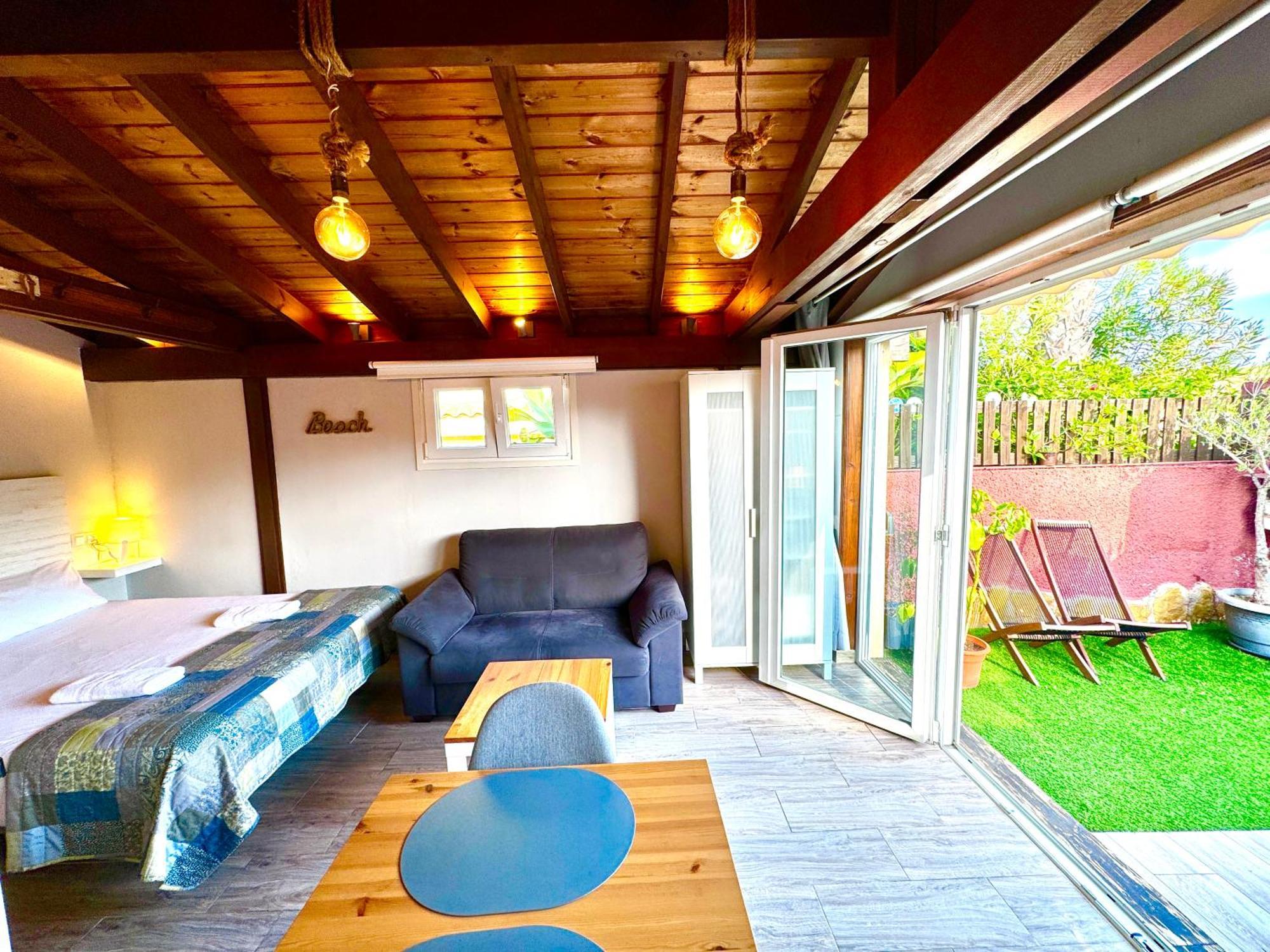 3 Casita-Estudio Con Jardin En La Playa Puerto Marino Bagian luar foto